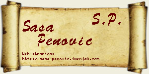 Saša Penović vizit kartica
